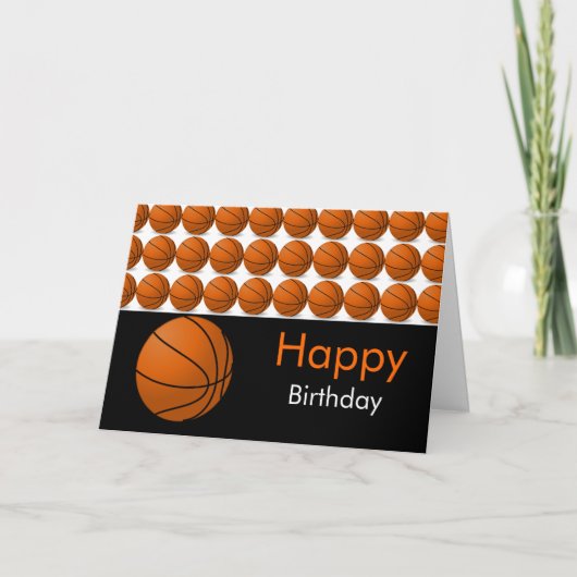 Basketball Birthday-kaart Kaart (Voorkant)