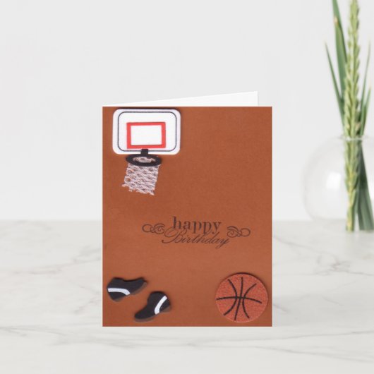 Basketball Birthday-kaart Kaart (Voorkant)