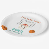 Basketball Birthday Papieren Bordje (Gekanteld)