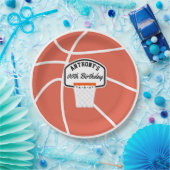 Basketball Birthday Party gepersonaliseerd Papieren Bordje (Feest)