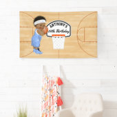 Basketball Birthday Party gepersonaliseerd Spandoek (Insitu)
