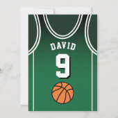 Basketball Birthday Party Invitation Kaart (Achterkant)