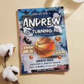 Basketball Birthday Party Invitation Kaart