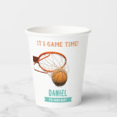 Basketball Birthday Party Papieren Bekers (Voorkant)