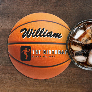 Basketball Birthday Party Ronde Kartonnen Onderzetter