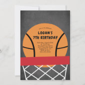 Basketball Birthday Uitnodiging (Voorkant)