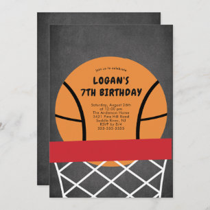 Basketball Birthday Uitnodiging