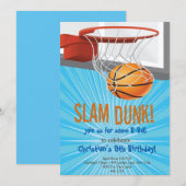 Basketball Birthday-uitnodigingen Kaart (Voorkant / Achterkant)