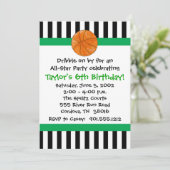 Basketball Birthday-uitnodigingen Kaart (Staand voorkant)