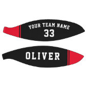 Basketball Black en Red met de naam teamnummer Basketbal (Panelen)