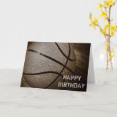 Basketball Bonne carte d'anniversaire (Fleur jaune)