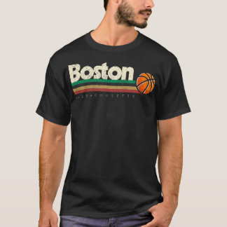 Basketball Boston City B-Ball Retro Stripe T-shirt