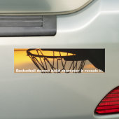 Basketball bouwt geen teken... bumpersticker (Op auto)