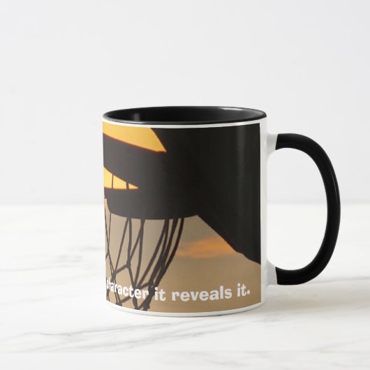 Basketball bouwt geen teken... mok (Rechts)