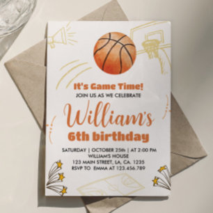 Basketball Boy Anniversaire Invitation Sport Party
