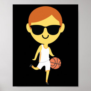 Basketball Boy Emoji 1 Poster