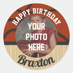 Basketball Boys Birthday Party Photo sticker