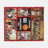 Basketball Buffalo Photo Collage Fleece Deken (Voorkant (Horizontaal))