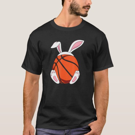 Basketball Bunny Ears paasbal Bunny Eas T-shirt (Voorkant)