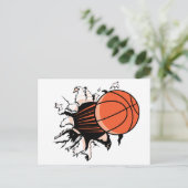 Basketball Burst Briefkaart (Staand voorkant)
