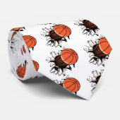 Basketball Burst Stropdas (Opgerold)