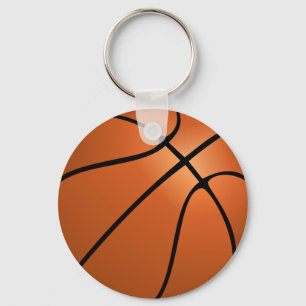 Basketball Button Sleutelhanger