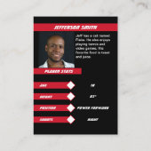 Basketball carte de commerce en rouge vif noir (Dos)