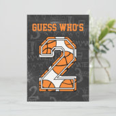 Basketball Chalkboard 2e verjaardag Kaart (Staand voorkant)