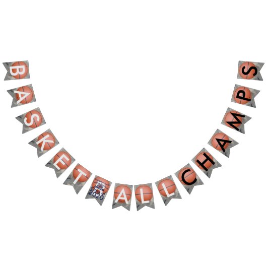 Basketball Champs Blue Bunting Banner (Alle)