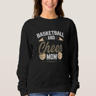 Basketball Cheer Fan Leopard Pattern Moms Cheerlea Trui