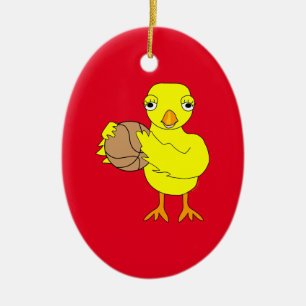Basketball Chick Keramisch Ornament