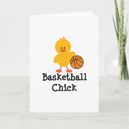 Basketball Chick Wenskaart Kaart (Voorkant)