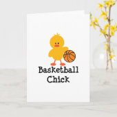 Basketball Chick Wenskaart Kaart (Gele Bloem)