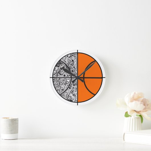 Basketball Chip Ronde Klok (Huis)