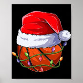 Basketball Christmas Boy Apparel, Funny Santa Srt Poster (Voorkant)