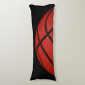 Basketball Close-up oranje en black Lichaamskussen (Voorkant Verticaal)