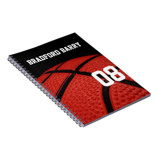 Basketball Close-up-sportteam Notitieboek (Rechterzijde)