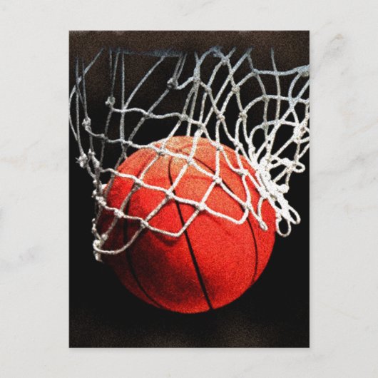 Basketball Closeup Artwork Cartes postales vertica (Devant)