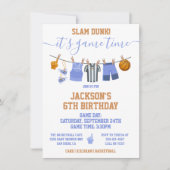Basketball Clotheline Birthday Kaart (Voorkant)