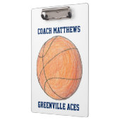 Basketball Coach - Aangepast klembord (Links)