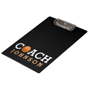 Basketball Coach - Aangepaste naam Klembord