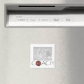 BASKETBALL Coach Aimant photo. (In Situ (Lave-vaisselle))