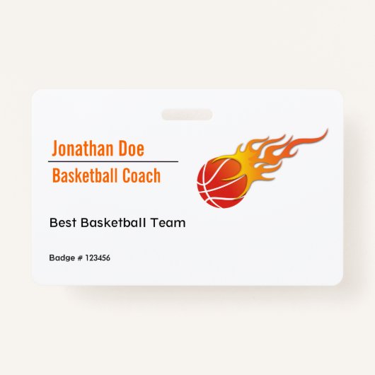 Basketball Coach Badge (Voorkant)