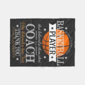 Basketball Coach bedankt cadeau Fleece Deken (Voorkant (Horizontaal))