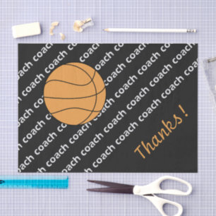 Basketball Coach-Bedankt Weefselpapier Tissuepapier