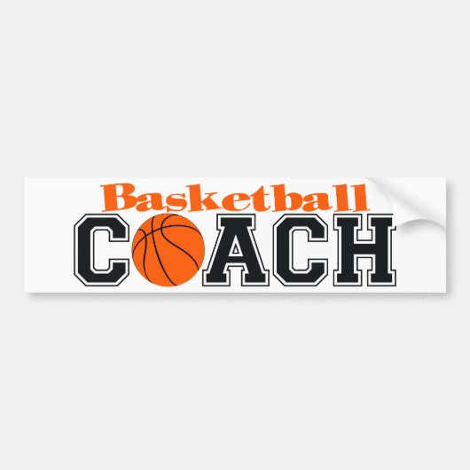 Basketball Coach Bumpersticker (Voorkant)