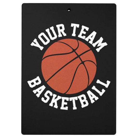 Basketball Coach Custom Team Name Sports Klembord (Achterkant)