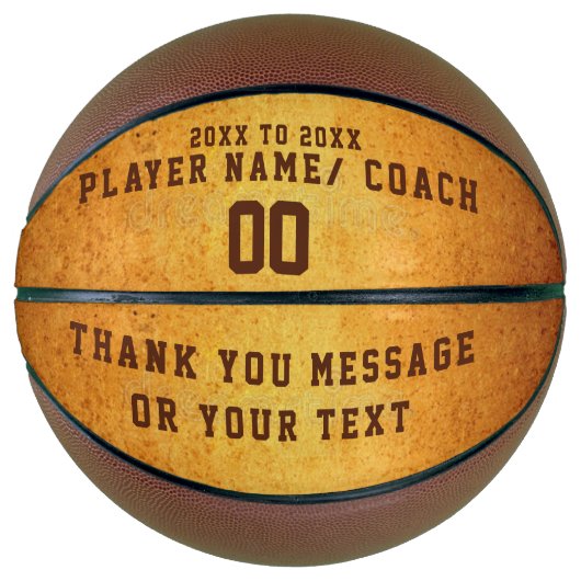 BASKETBALL COACH CUSTOMIZE Retro Basketbal (Voorkant)
