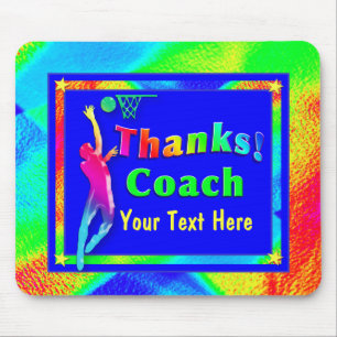 Basketball Coach Dank je wel Mousepad Muismat