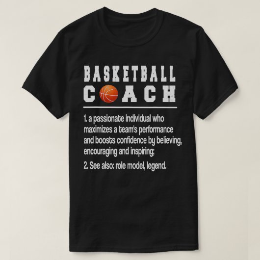 Basketball Coach Definition Basketball Coaching T-shirt (Design voorkant)